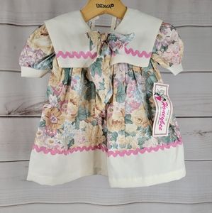 Vintage RARE Honeybee Dress Floral 4T NEW w Tags Mint Condition #B61